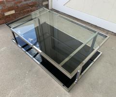 Vintage 2 Tier Coffee Table in Chrome and Glass - 1831187