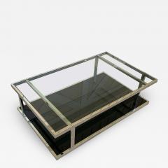 Vintage 2 Tier Coffee Table in Chrome and Glass - 1832864