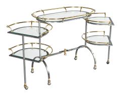 Vintage 2 Tone Metal Bar Cart in the manner of Edoardo Orlandi - 4476192