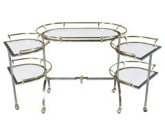 Vintage 2 Tone Metal Bar Cart in the manner of Edoardo Orlandi - 4476193