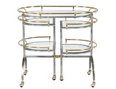 Vintage 2 Tone Metal Bar Cart in the manner of Edoardo Orlandi - 4476194