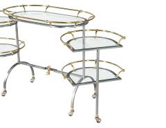 Vintage 2 Tone Metal Bar Cart in the manner of Edoardo Orlandi - 4476196