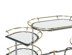 Vintage 2 Tone Metal Bar Cart in the manner of Edoardo Orlandi - 4476198