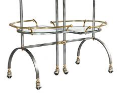 Vintage 2 Tone Metal Bar Cart in the manner of Edoardo Orlandi - 4476201