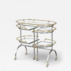 Vintage 2 Tone Metal Bar Cart in the manner of Edoardo Orlandi - 4476421