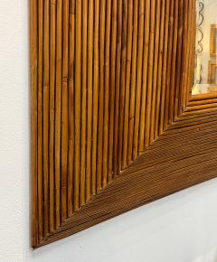 Vintage 3 dimensional Pencil Reed Coastal Beveled Mirror - 4611515