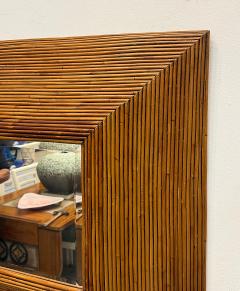 Vintage 3 dimensional Pencil Reed Coastal Beveled Mirror - 4611516