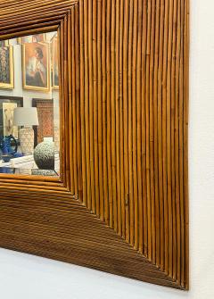 Vintage 3 dimensional Pencil Reed Coastal Beveled Mirror - 4611517