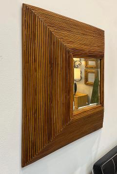 Vintage 3 dimensional Pencil Reed Coastal Beveled Mirror - 4611518