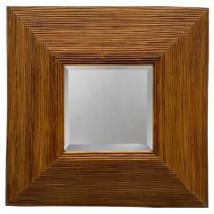 Vintage 3 dimensional Pencil Reed Coastal Beveled Mirror - 4611519