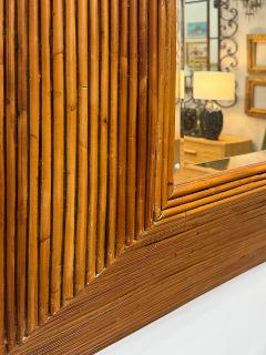 Vintage 3 dimensional Pencil Reed Coastal Beveled Mirror - 4611520