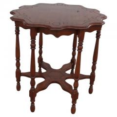 Vintage 6 Leg Scalloped Sided Table - 3163481