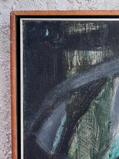 Vintage Abstract Oil Painting by Brazilian Artist Antonio Vitor 1987 - 4549299