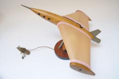 Vintage American Airplane Table Lamp with Illuminated Wings - 3452204