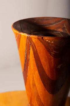 Vintage American Vase in Various Wood Essences - 3695068