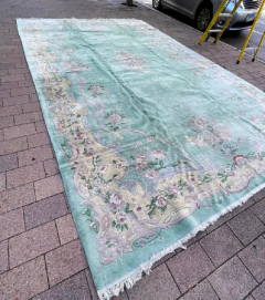 Vintage Antique Art Deco Chinese Oriental Carpet Over Size - 3970330