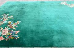 Vintage Art Deco Chinese Wedding Rug A Tapestry of Elegance and Tradition  - 3971084