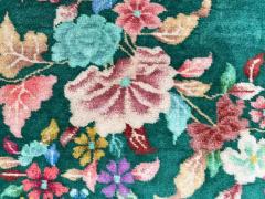 Vintage Art Deco Chinese Wedding Rug A Tapestry of Elegance and Tradition  - 3971085