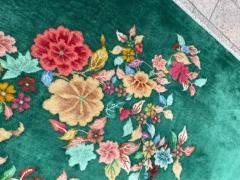 Vintage Art Deco Chinese Wedding Rug A Tapestry of Elegance and Tradition  - 3971086