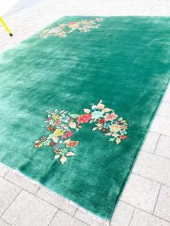 Vintage Art Deco Chinese Wedding Rug A Tapestry of Elegance and Tradition  - 3971088