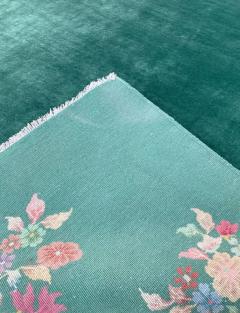 Vintage Art Deco Chinese Wedding Rug A Tapestry of Elegance and Tradition  - 3971107