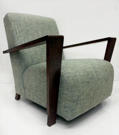Vintage Art Deco Style Low Profile Lounge Chairs Pair - 4205445