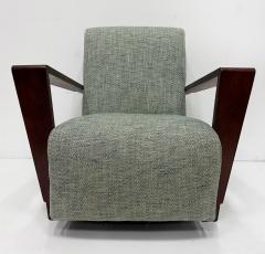 Vintage Art Deco Style Low Profile Lounge Chairs Pair - 4205450