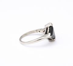 Vintage Art Deco Triangular Diamond and Onyx Platinum Ring - 2506018