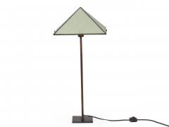 Vintage Arts Crafts Cut Steel Slag Glass Table Lamp - 1104228