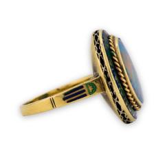 Vintage Australian Opal Ring 14K Yellow Gold - 4616904