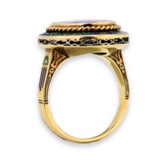 Vintage Australian Opal Ring 14K Yellow Gold - 4616907