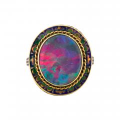 Vintage Australian Opal Ring 14K Yellow Gold - 4618764