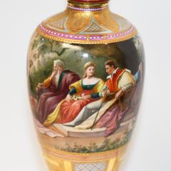 Vintage Austrian Painted Vase Circa 1890 1900 - 4320833