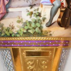 Vintage Austrian Painted Vase Circa 1890 1900 - 4320837