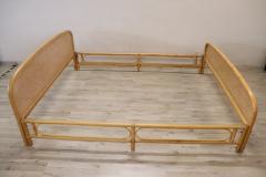 Vintage Bamboo and Vienna Straw Double Bed - 3971051