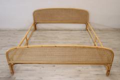 Vintage Bamboo and Vienna Straw Double Bed - 3971052