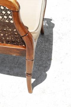 Vintage Barrel Back Faux Bamboo and Cane Chair - 4190410