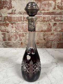 Vintage Beautiful Italian Mid Century Glass Bottle 1970s - 2073252