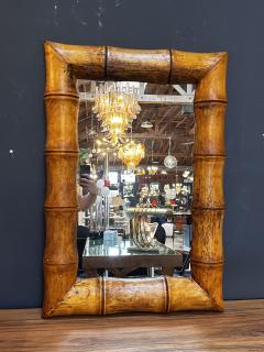 Vintage Beautiful Italian Rectangular Wood Wall Mirror 1980s - 3307827