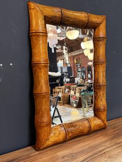 Vintage Beautiful Italian Rectangular Wood Wall Mirror 1980s - 3307828