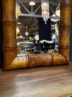 Vintage Beautiful Italian Rectangular Wood Wall Mirror 1980s - 3307832