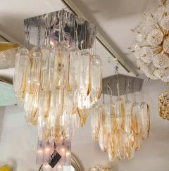 Vintage Bi Color Murano Glass Chandelier - 1832347