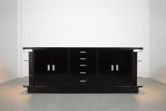 Vintage Black Mid Century Modern Credenza - 2895555