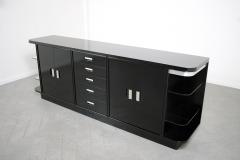 Vintage Black Mid Century Modern Credenza - 2895557