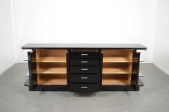 Vintage Black Mid Century Modern Credenza - 2895566