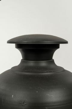 Vintage Black Painted Hexagonal Street Lantern - 2299176