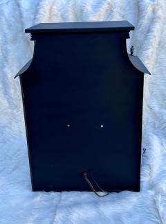 Vintage Black Tole Lantern Form Indoor Outdoor Wall Light Sconces - 1871731