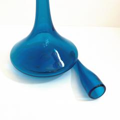 Vintage Blenko Decanter Turquoise Signed Design by Wayne Husted 0180 - 2440233