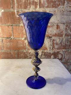 Vintage Blue Italian Handcrafted Chalice 1970s - 2332815