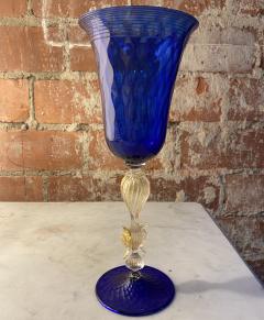 Vintage Blue Italian Handcrafted Chalice 1970s - 2334407